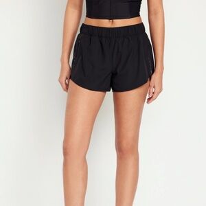 Old Navy Black Mid Rise Stretch Tech Running Shorts